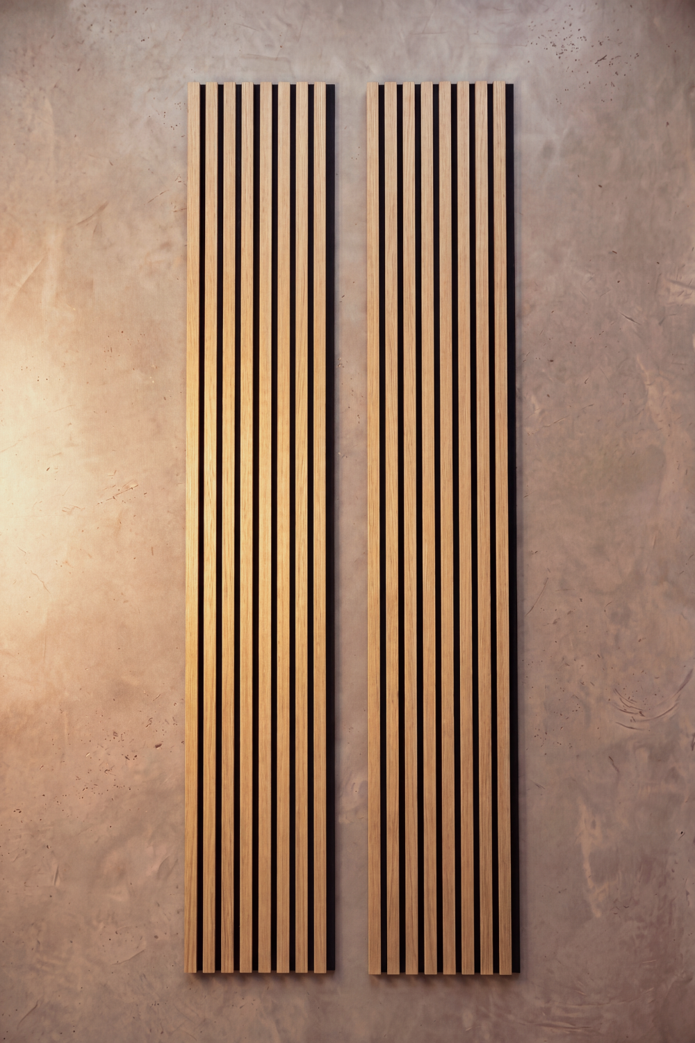 American Oak acoustic slat wall panel