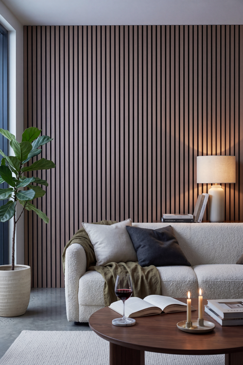 American Walnut Acoustic Slat Wall Panel