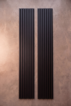 Black acoustic slat wall panel