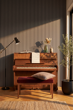 Dusty Grey acoustic slat wall panel: music room