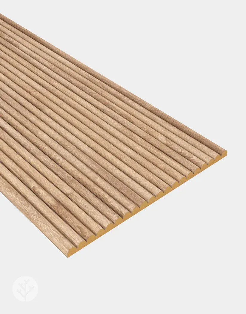 Fluted Tambour Oak Mini-Ridge Flexible Panel
