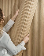 Fluted Tambour Oak Mini-Ridge Flexible Panel