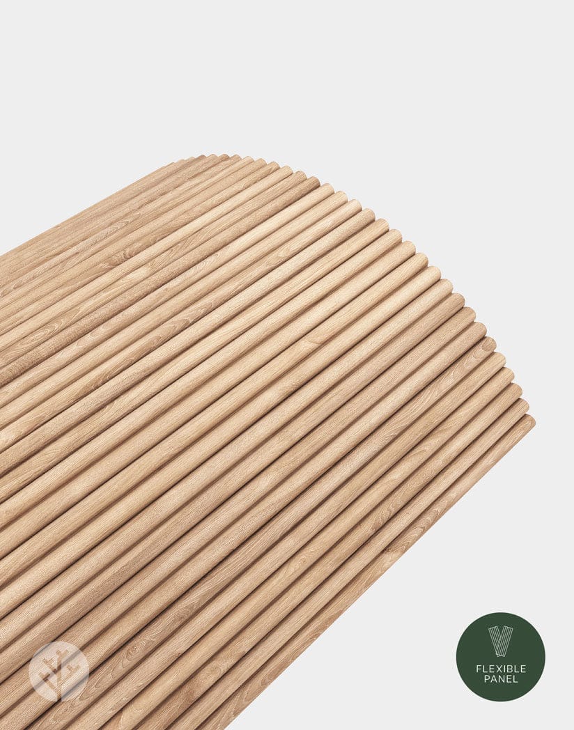 Fluted Tambour Oak Mini-Ridge Flexible Panel