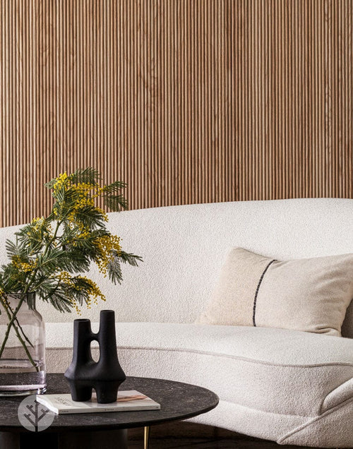 Fluted Tambour Flexible Oak Mini-Ridge Panel