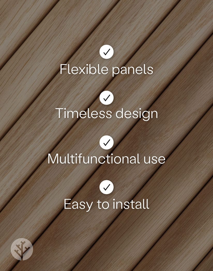 Fluted Tambour Oak Ridge Flexible Panel