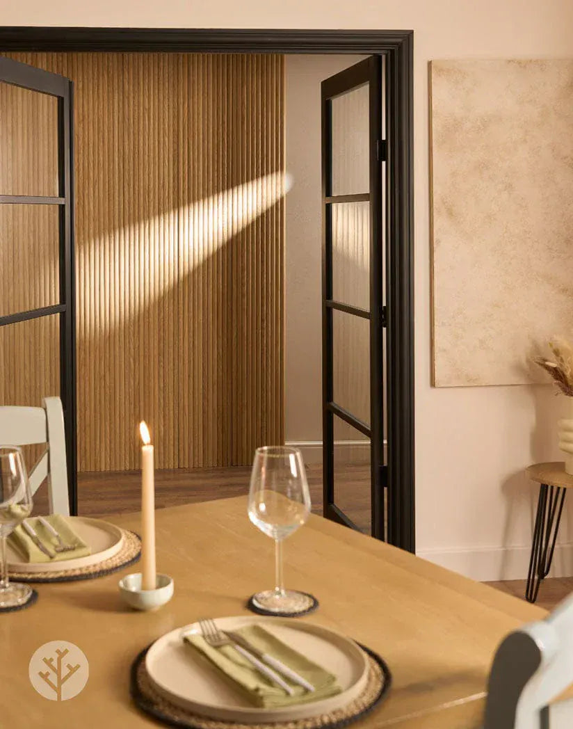 Fluted Tambour Oak Ridge Flexible Panel