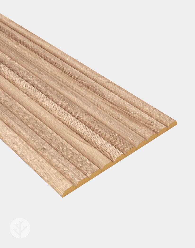 Fluted Tambour Oak Slat Flexible Panel
