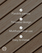 Fluted Tambour Oak Slat Flexible Panel