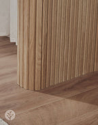 Fluted Tambour Oak Slat Flexible Panel