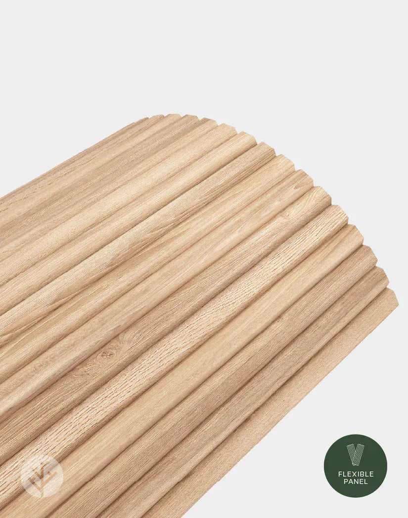 Fluted Tambour Oak Slat Flexible Panel