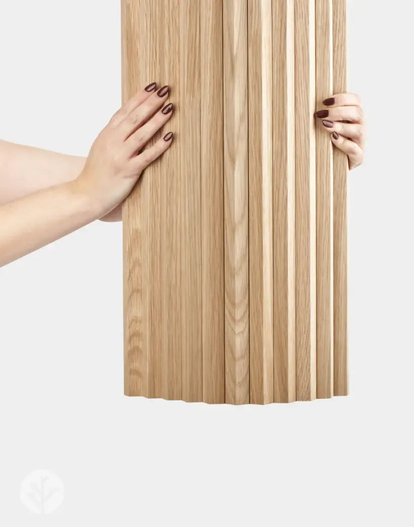 Fluted Tambour Oak Zigzag Flexible Panel