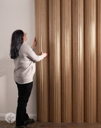 Fluted Tambour Oak Zigzag Flexible Panel