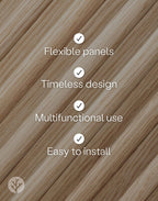 Fluted Tambour Oak Zigzag Flexible Panel