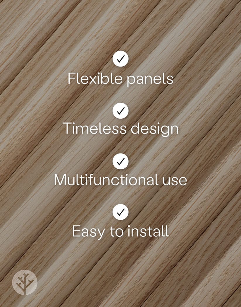 Fluted Tambour Oak Zigzag Flexible Panel