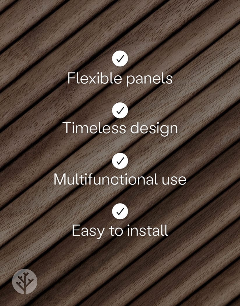 Fluted Tambour Walnut Mini-Ridge Flexible Panel