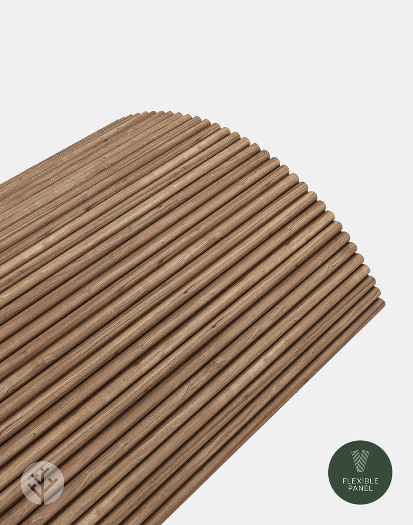 Fluted Tambour Walnut Mini-Ridge Flexible Panel