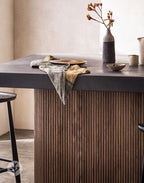 Fluted Tambour Walnut Mini-Ridge Flexible Panel