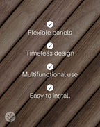 Fluted Tambour Walnut Ridge Flexible Panel