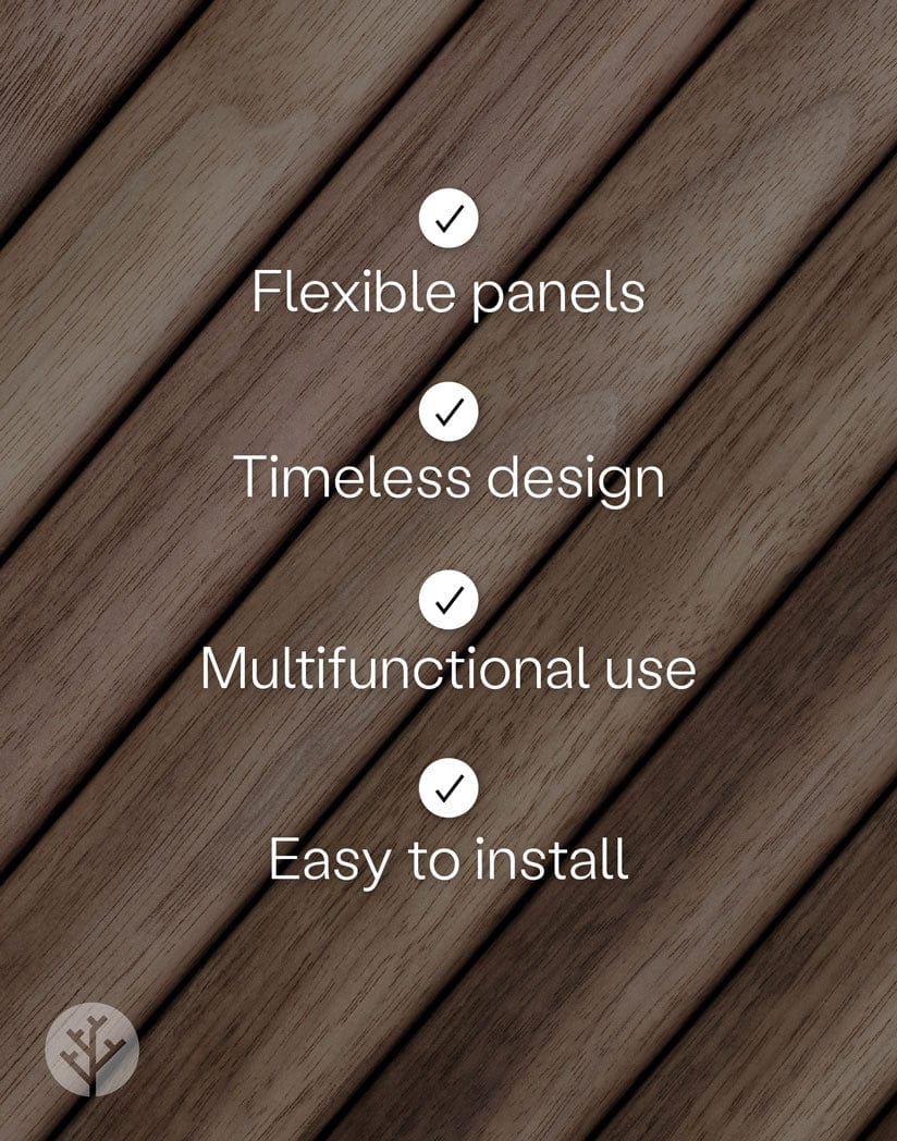 Fluted Tambour Walnut Ridge Flexible Panel