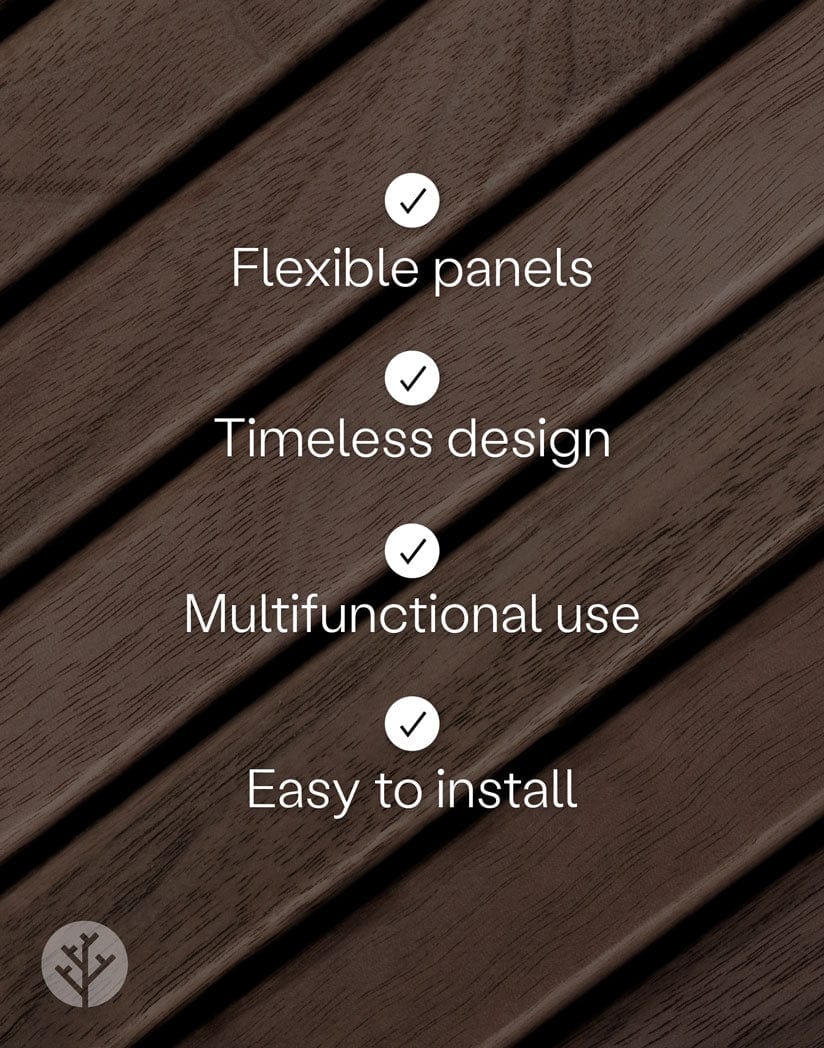 Fluted Tambour Walnut Slat Flexible Panel