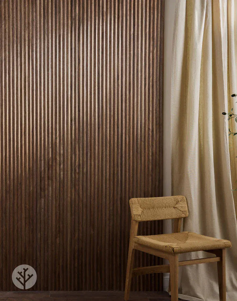 Fluted Tambour Walnut Zigzag Flexible Panel