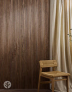 Fluted Tambour Walnut Zigzag Flexible Panel