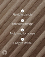 Fluted Tambour Walnut Zigzag Flexible Panel