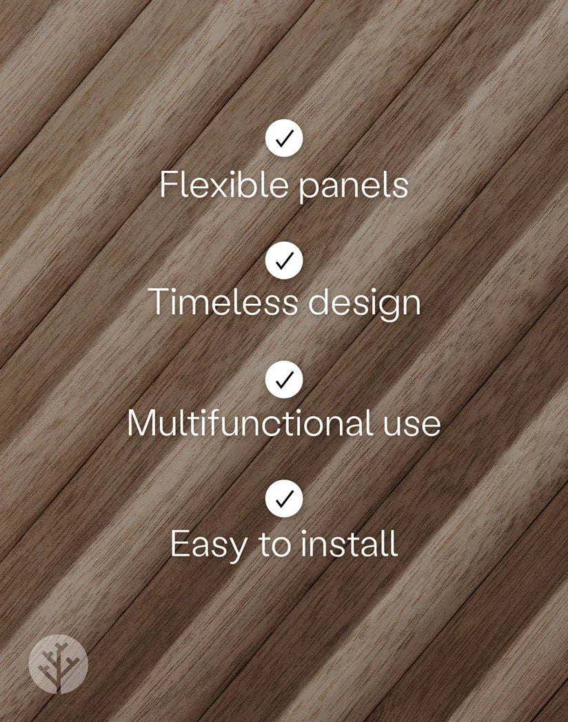 Fluted Tambour Walnut Zigzag Flexible Panel