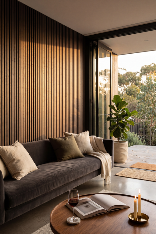 Smoked Oak Acoustic Slat Wall Panel