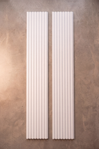 White acoustic slat wall panel