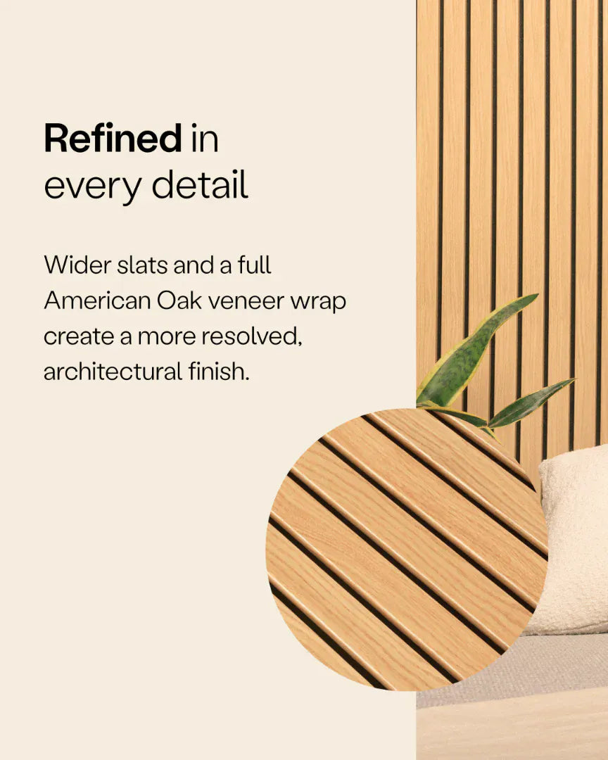 American Oak Wide Slat Panel