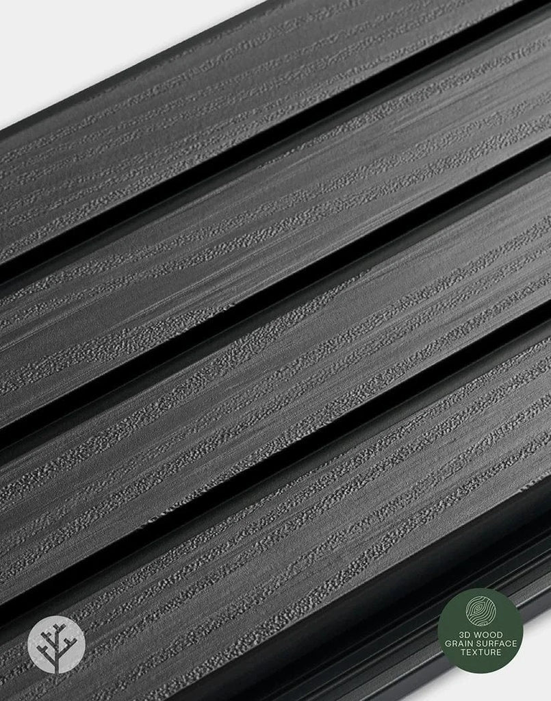 Black WPC Exterior Slat Panel