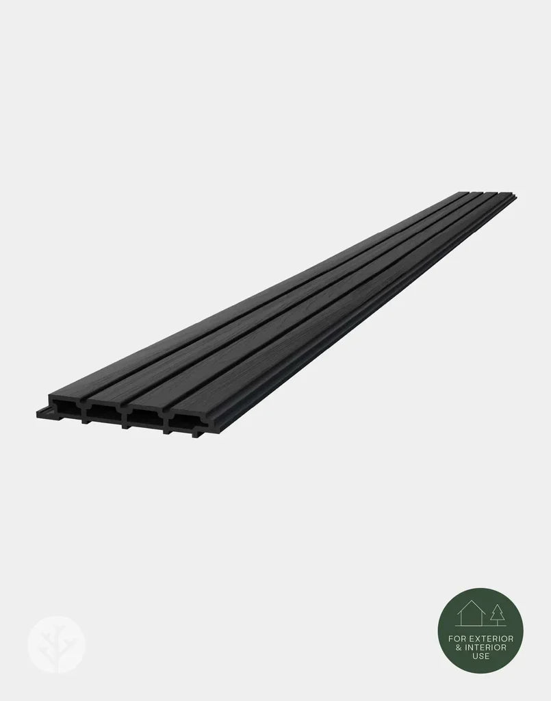 Black WPC Exterior Slat Panel
