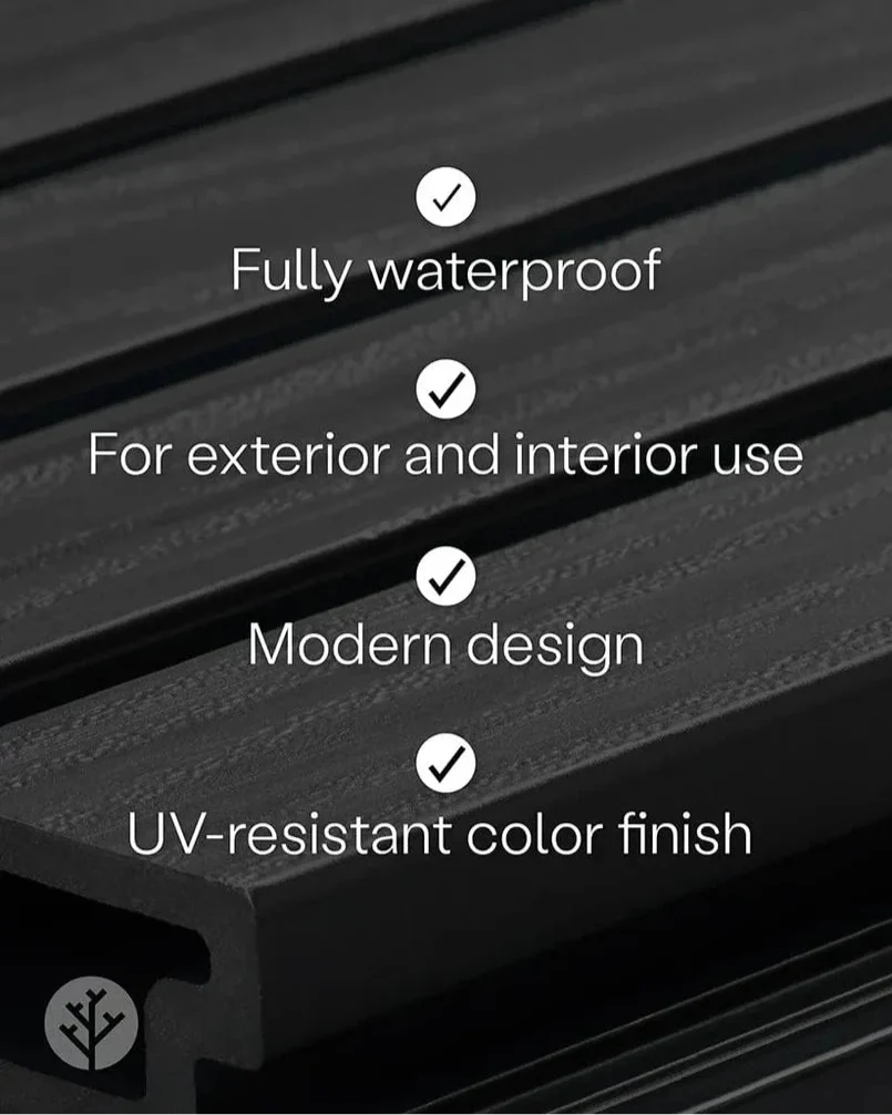 Grey WPC Exterior Slat Panel